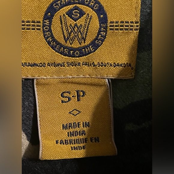 Stapleford Workwear to The State Camo Flannel Shirt Button Up Pockets Green SZ S - Picture 3 of 3